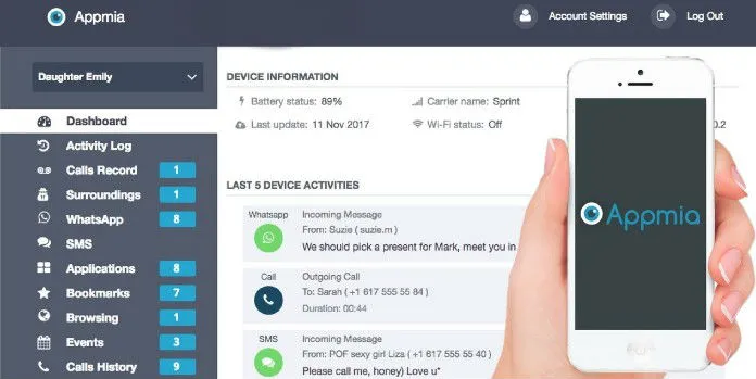 Aplikasi Sadap dengan Appmia