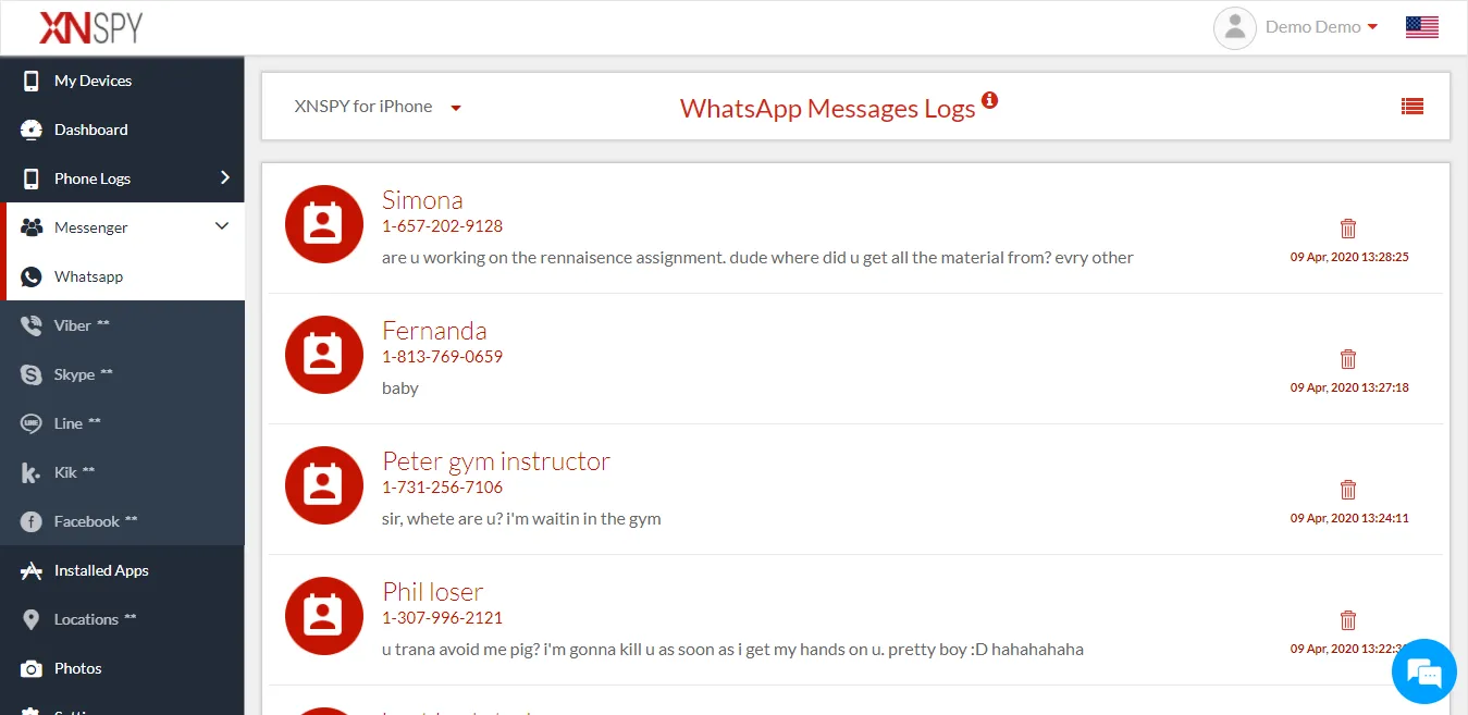 Sadap Chat WhatsApp - Xnspy