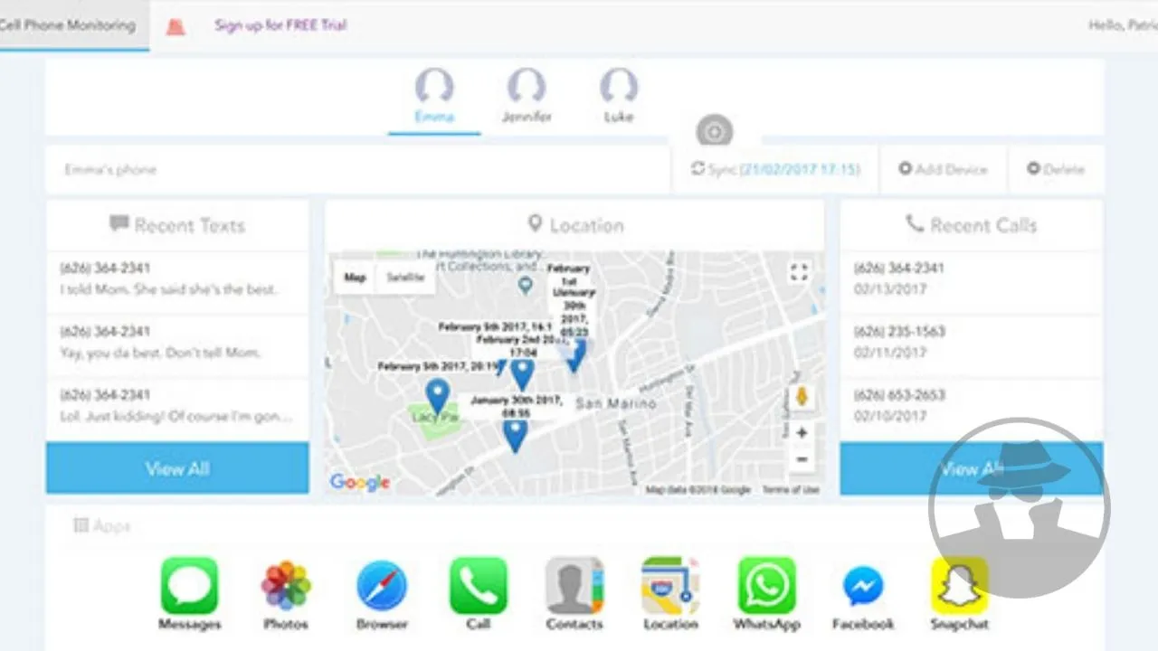 Hack Instagram pacar dengan KidGuard