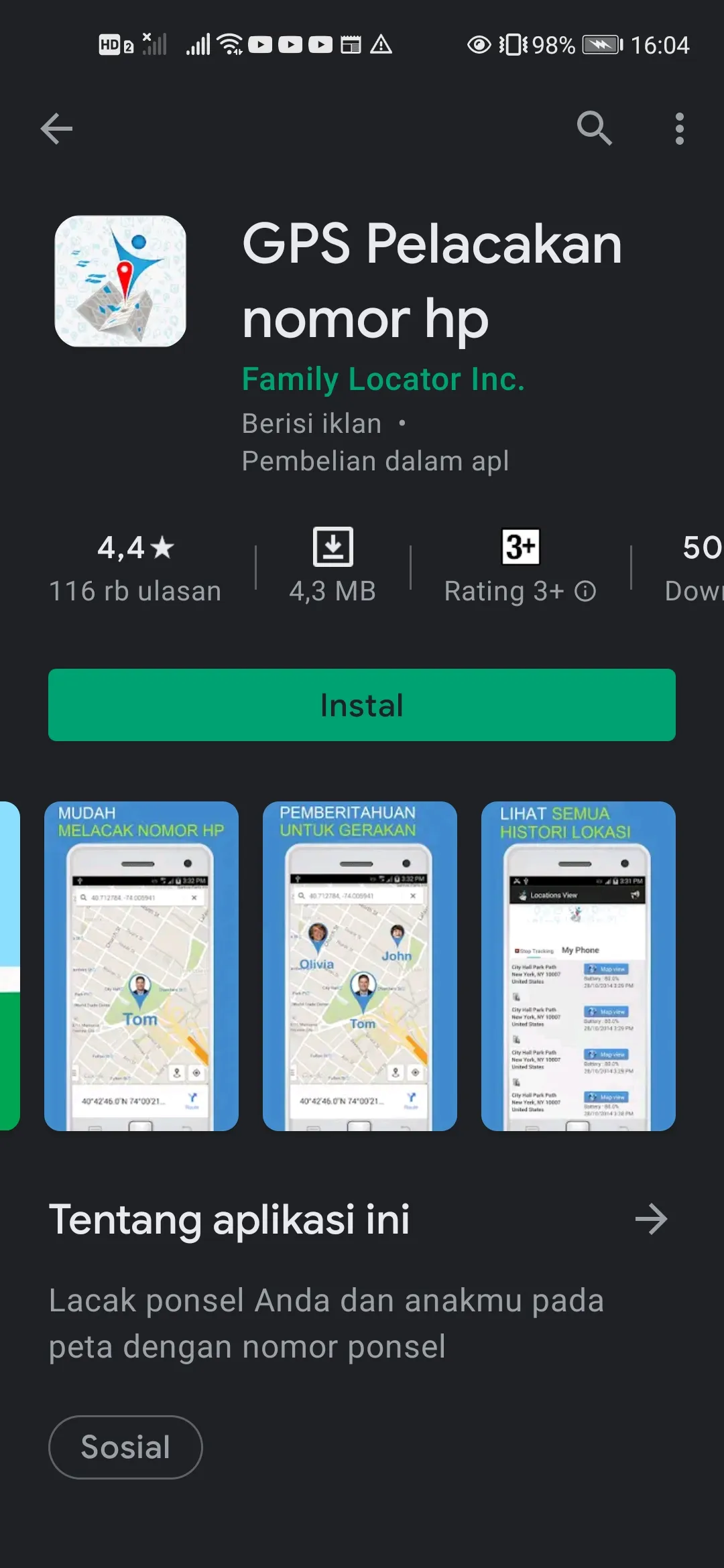 Lacak No WA - GPS Melacak no HP