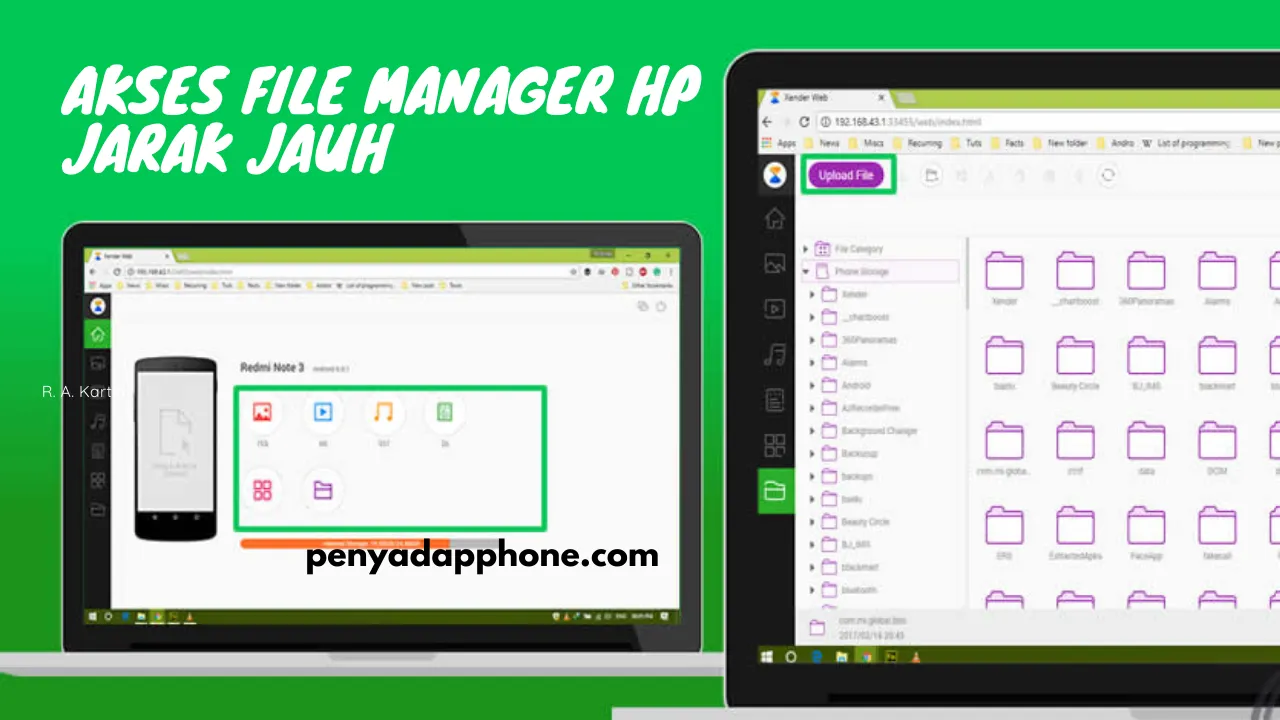 Ambil data file manager HP jarak jauh