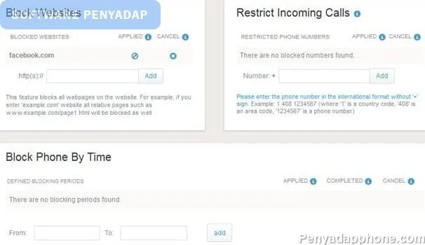 mspy blokir situs & panggilan dari hp