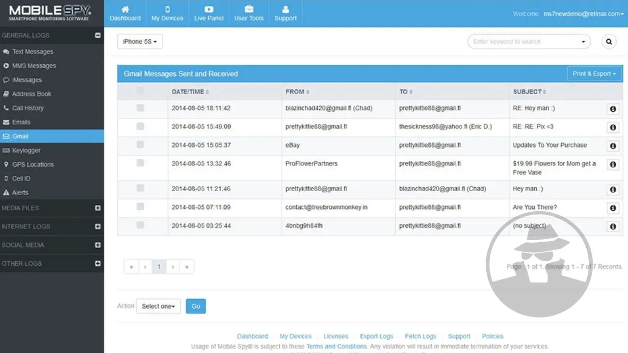 Demo Mobile Spy - Hack Akun Gmail