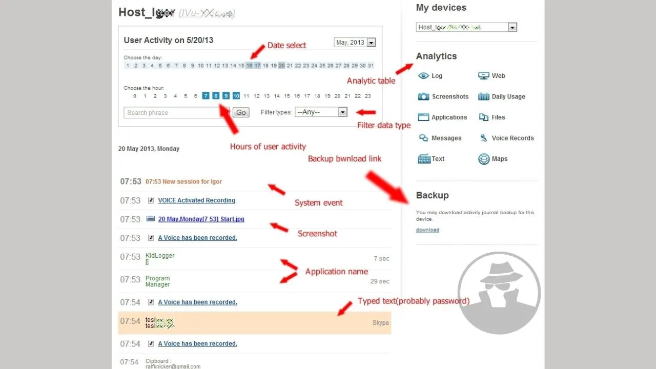 Software Keylogger Kidlogger