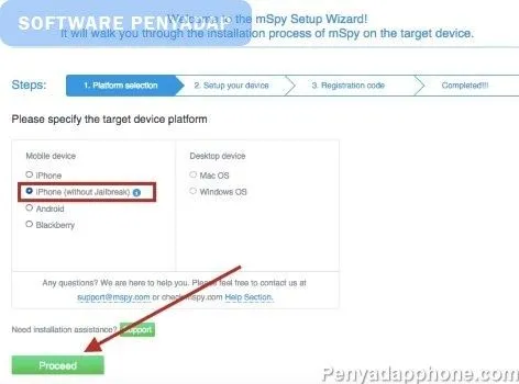 installation sadap iPhone & Android