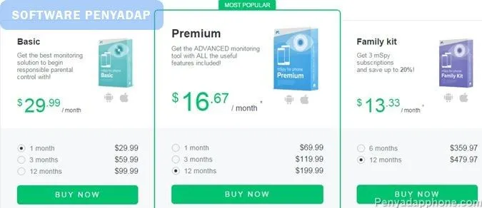 Aplikasi sadap premium iPhone & Android