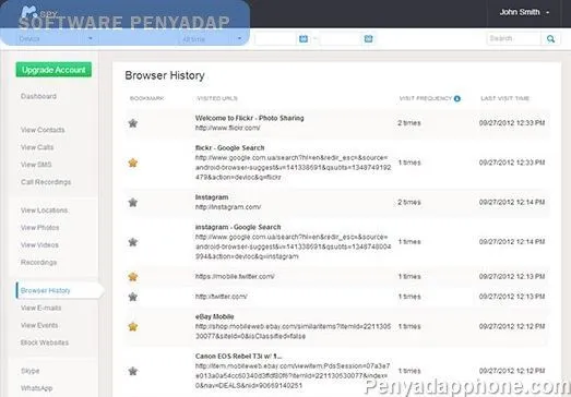 Sadap Browser dari iPhone & Android
