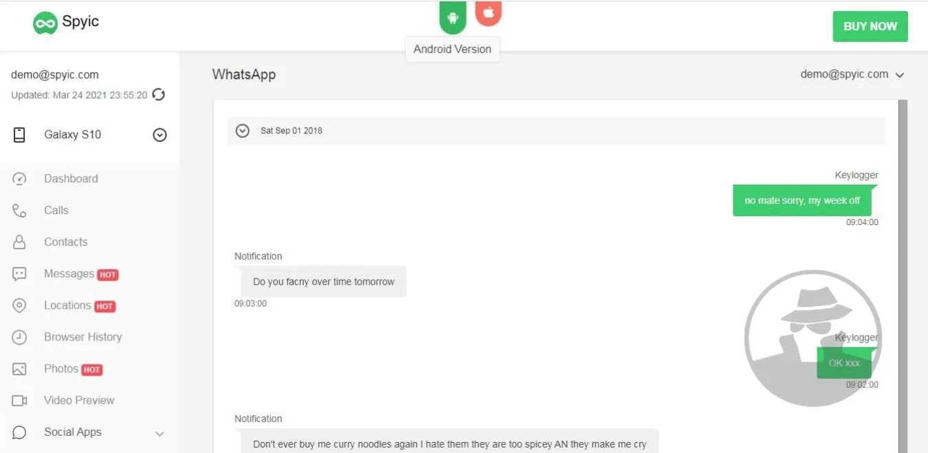 Sadap Panggilan WA, Spyic Demo